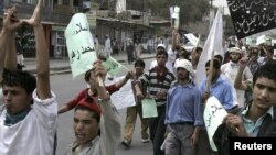 Afghan protesters demonstrated against the Florida church's Koran burning plans in Kabul on September 6.