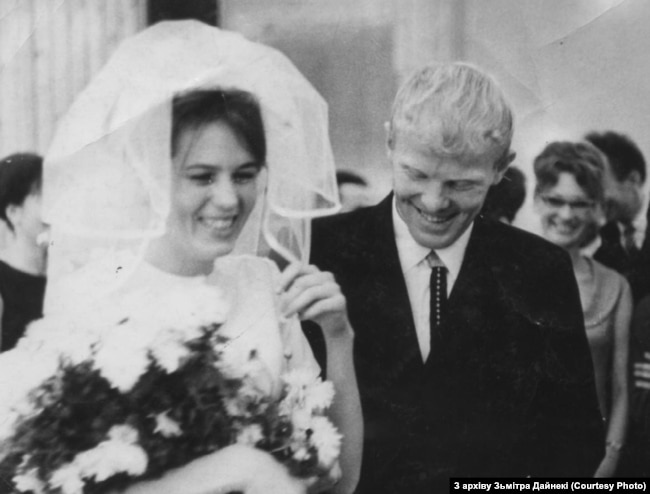У дзень шлюбу зь Зінаідай. Менск, 1966 г.