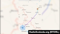 «Фалькон 900» летить із Києва у Москву