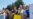 High school students from Jajce and other Bosnian cities protest in front of the government building in Travnik against segregation of their schools on June 20, 2017.