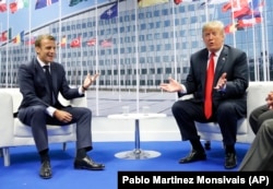 Эманюэль Макрон і Дональд Трамп, 11 ліпеня 2018