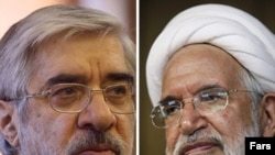 Mir Hossein Musavi (left) and Mehdi Karubi are both said to be under house arrest, cut off from all outside contact.