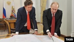 «Gazprom»un başçısı Alexei Miller və prezident Vladimir Putin