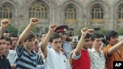 Митинг в Ереване 21 сентября 1991 года.