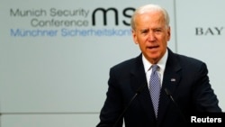 U.S. Vice President Joseph Biden delivers a speech at the 49th Conference on Security Policy in Munich on February 2.