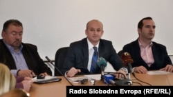 Прес-конференција на градоначалникот на Охрид Никола Бакрачески.