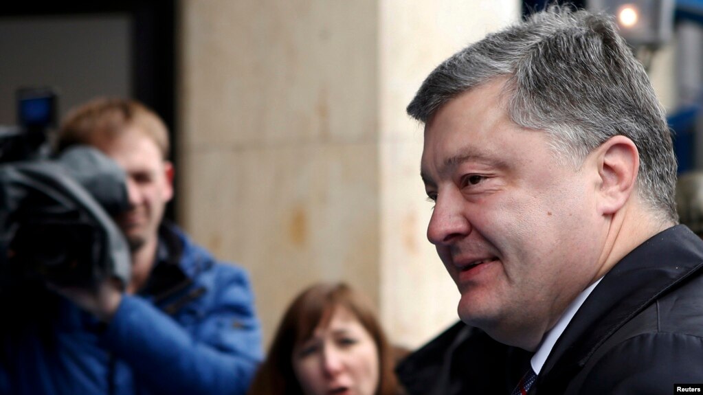 Ukrainian President Petro Poroshenko arrives at the 53rd Munich Security Conference in Germany on February 17.