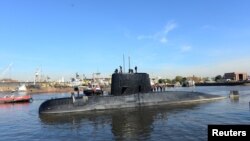 Argentina's German-made ARA San Juan submarine on November 15.