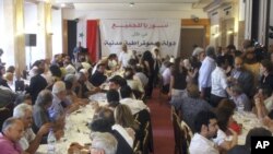 نشست مخالفان در دمشق در روز دوشنبه
