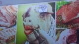 Tiraspol. Piața agroalimentară, ofertă de carne de porc în ruble transnistrene, 18 martie 2020 (arhivă)
