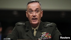 U.S. Marine Corps General Joseph Dunford at a Senate Armed Services Committee hearing in Washington on November 15