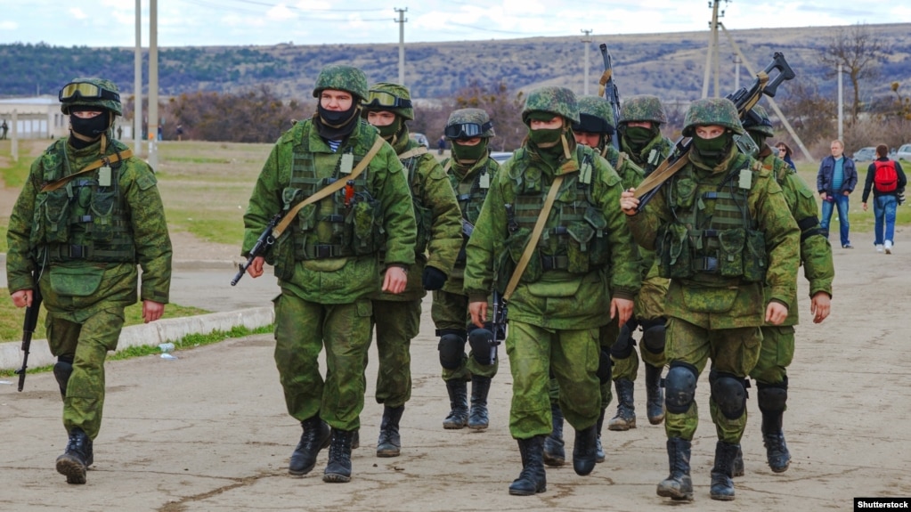Russian special forces without identifying insignia seized key government buildings in Crimea in late February 2014.