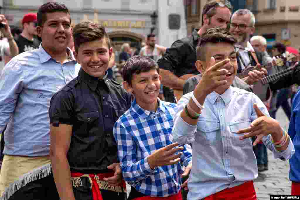 Young members of a dance group