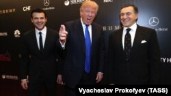 Emin və Araz Ağalarovlar və Donald Trump. 2013 