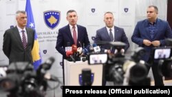 Хашим Тачи, Кадри Весели, Рамуш Харадинај и Шпенд Ахмети