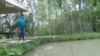 Жаңгак токоюнда балык уулаган туристтер
