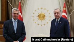 رجب طیب اردوغان رئیسجمهور کنونی ترکیه و فلیپو گراندی، کمیشنر عالی ملل متحد در امور پناهندگان