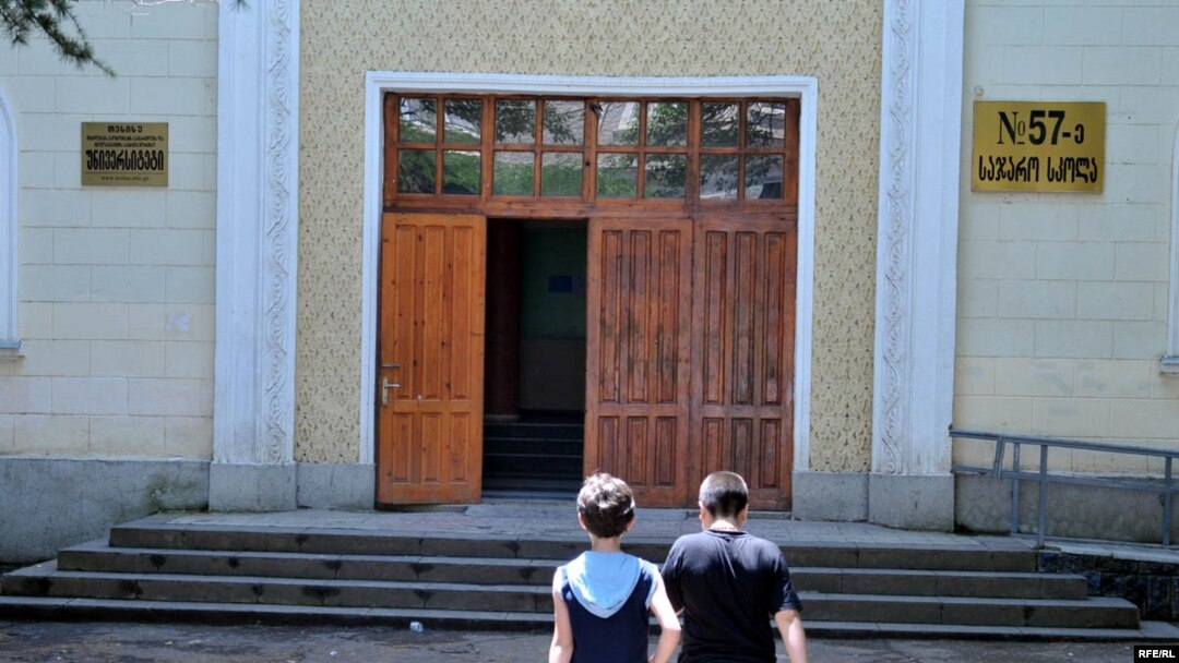 A public school in Tbilisi. School staffs in Georgia have swelled in recent years. 