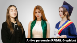 Absolvente de nota 10. De la stânga la dreapta: Valeria Mutelica, Liceul Teoretic „Mihail Sadoveanu” din Hâncești; Ionela Lefter, Liceul „Vasile Alecsandri” din Ungheni; Ana Covalciuc, Liceul Teoretic „Mihai Eminescu” din Bălți 