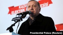 Режеп Ердоған, Түркия президенті. Анкара, 15 қаңтар 2018 жыл.
