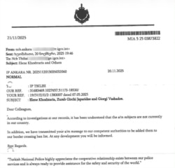 პასუხი ინტერპოლის ანკარის ოფისიდან