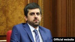 Armenia - Deputy Sargis Khandanian attends a session of the National Assembly, September 13, 2021.