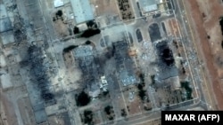 A handout satellite picture provided by Maxar Technologies taken on June 22 shows damage after US strikes on the Isfahan nuclear enrichment facility in central Iran. 