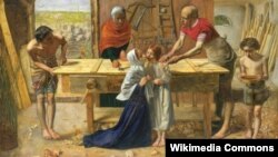 Джон Эвэрэт Міле, «Хрыстос у доме сваіх бацькоў» (1850).