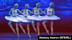 A scene from the ballet Swan Lake being performed in Almaty, Kazakhstan, in 2017