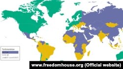 Türkmenistan "Freedom House" guramasynyň Metbugat azatlygy boýunça täze hasabatynda pes dereje aldy. 