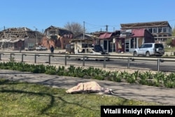 Последствия российского удара по городу Мерефа в Харьковской области