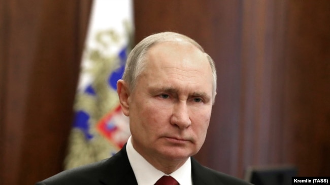 Президент России Владимир Путин. Москва, 23 февраля 2021 года