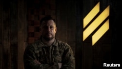 Generalul de brigadă Andrii Bilețki, din Corpul III de Armată al Forțelor Armate Ucrainene, după un interviu pentru Reuters, în regiunea Harkov. 