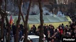 Supporters of the Homeland Salvation Movement have been blockading Yerevan’s central Baghramian Avenue since late February 