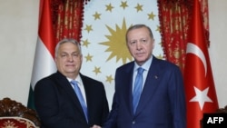 Presidenti i Turqisë, Recep Tayyip Erdogan, dhe kryeministri i Hungarisë, Viktor Orban, takohen në Stamboll, 8 dhjetor.