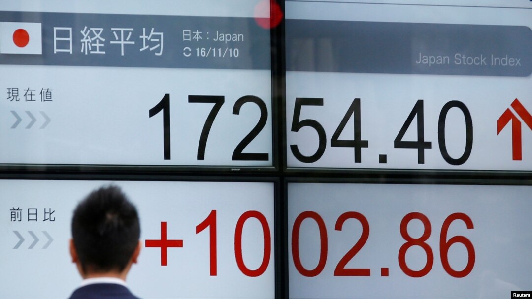 Stanje na japanskom industrijskom indeksu Nikkei, fotoarhiv