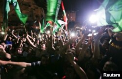 Gaza City, după ce s-a anunțat acordul de încetare a luptelor, 20 mai 2021.