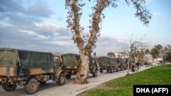 თურქეთის სამხედრო კოლონა სირიის საზღვართან, 2019 წლის იანვარი 