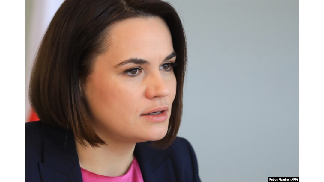 Svetlana Țihanovskaia trăiește în exil în Lituania.