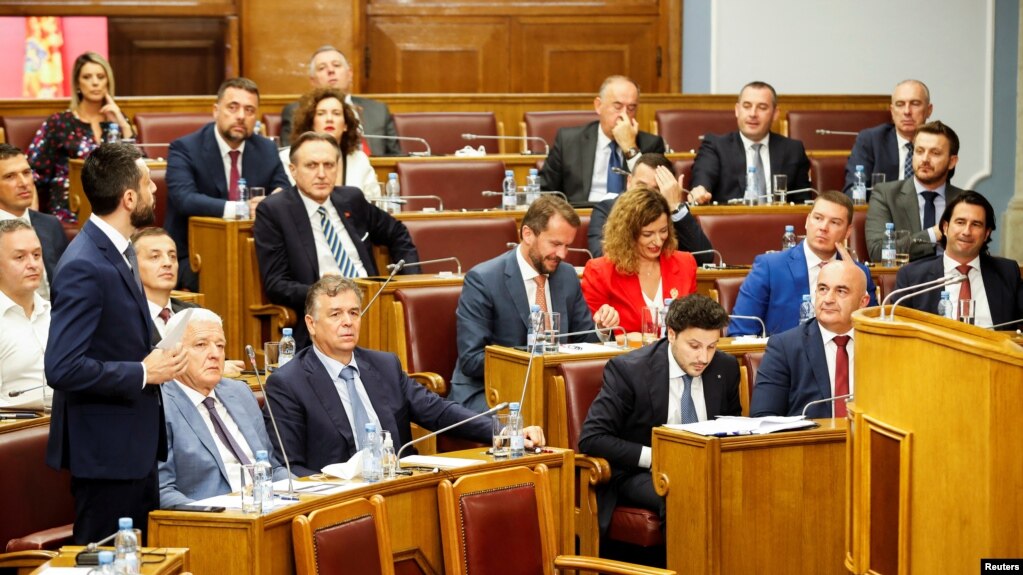 Sjednica parlamenta za izglasavanje nepovjerenja manjinskoj vladi u Podgorici; 19. avgusta 2022. 