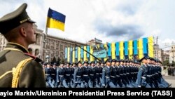 Військовослужбовці під час параду з нагоди 26-ї річниці незалежності України. Київ, 24 серпня 2017 року