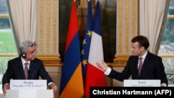 Серж Саргсян і Эманюэль Макрон