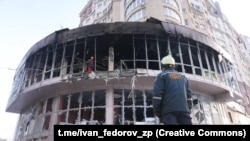 Наслідки російського удару по Запоріжжю. Зруйнований торговий центр. Січень 2026 року