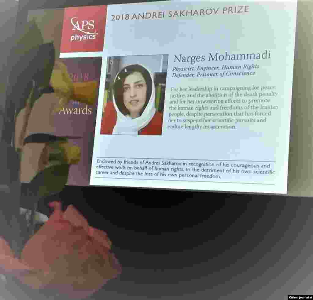 USA--Sakharov award for Narges Mohammadi