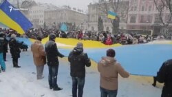 «Ні виборам у Криму!» – у Львові підтримали проукраїнських кримчан (відео)