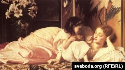 Фрэдэрык Лейтан, «Маці і дзіця» (1865). 