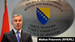 Milo Đukanović tokom posjete BiH, 3. juni 2014. 