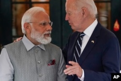 Premierul Indiei, Narendra Modi, la Casa Albă, alături de președintele Joe Biden, 21 iunie 2023.