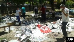 На місці вибуху в Суручі, 20 липня 2015 року