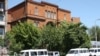 Armenia -- Minibuses that transported voters from Gyumri to Yerevan on May 31, 2009.